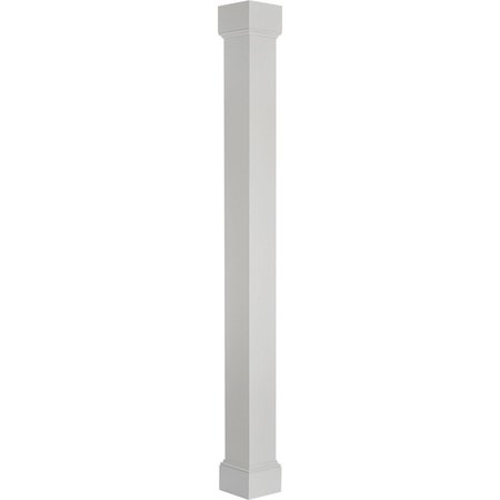EKENA MILLWORK 8" x 9' Endura-Aluminum Natchez Style Column, Square Shaft (Load-Bearing 20,000 lbs) Non-Tapered EA0809ENPSENANA